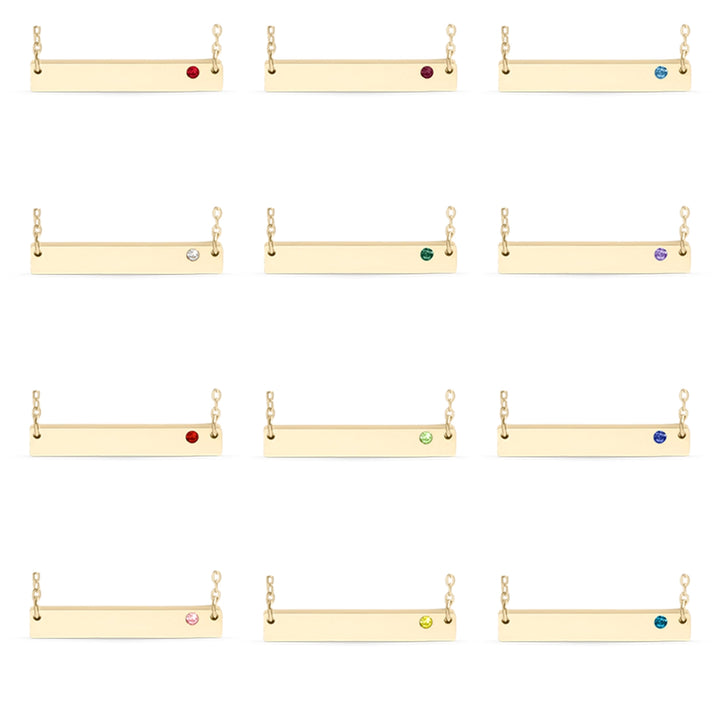 Golden Bar Necklace - Engraving