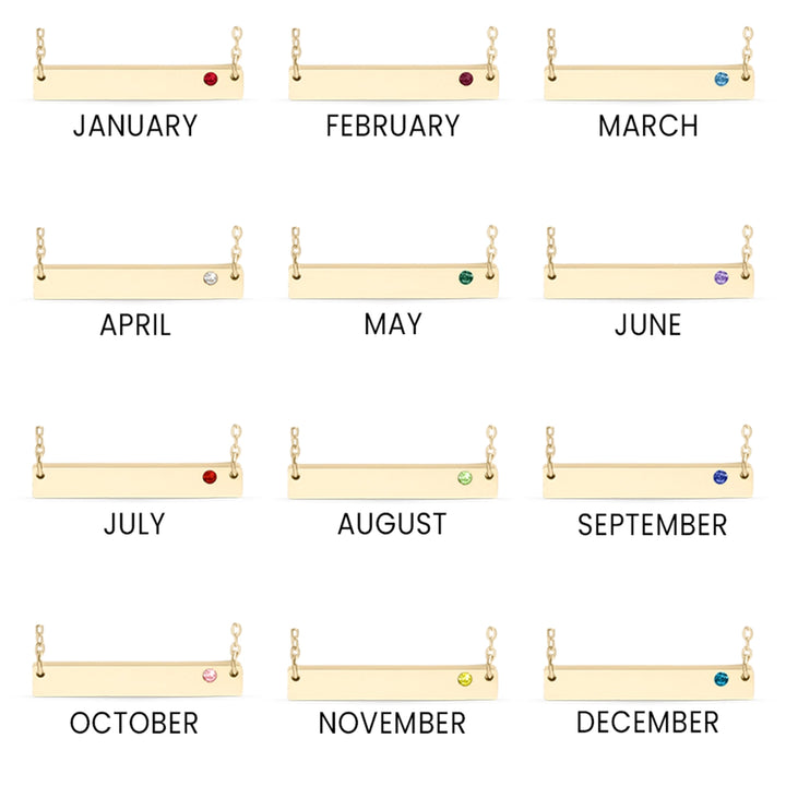 Golden Bar Necklace - Engraving