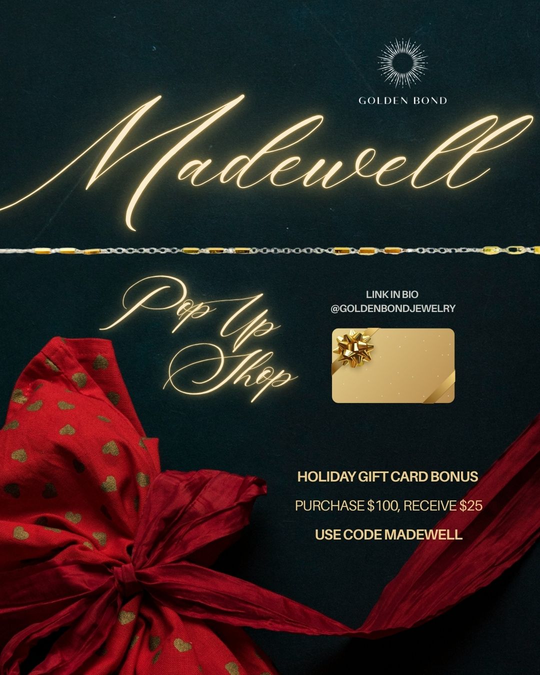 Golden Bond x Madewell: Celebrating Two Years of Sparkle With 2 December Pop-Up Weekends