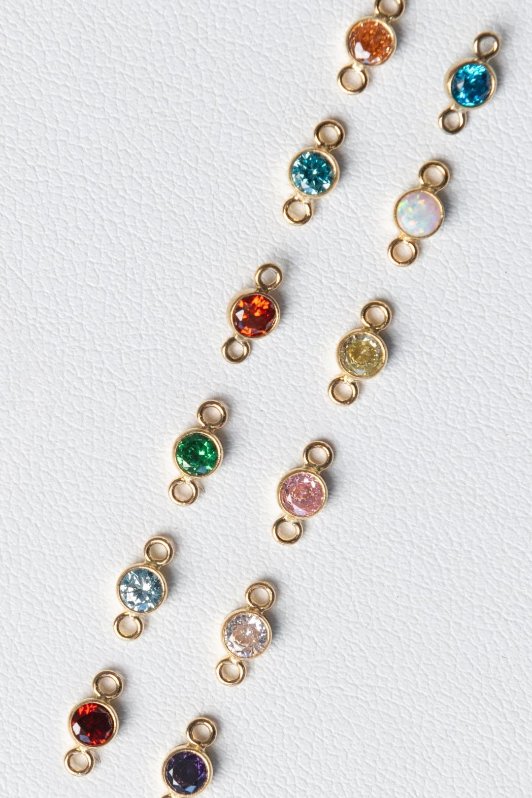 Birthstone Charms for Bracelets, Anklets and Permanent Jewelry at Golden Bond Jewelry in Northern Virginia outside Washington DC