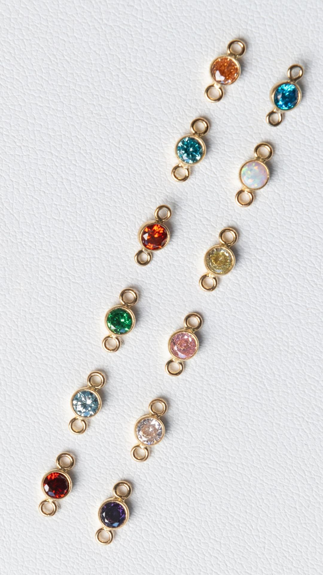 Birthstone Charms for Bracelets, Anklets and Permanent Jewelry at Golden Bond Jewelry in Northern Virginia outside Washington DC