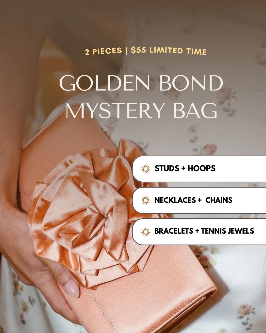 Mystery Sale | Golden Jewelry Bag
