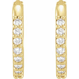 Giselle Hoops - 14K Gold & Diamonds