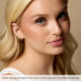 Giselle Hoops - 14K Gold & Diamonds