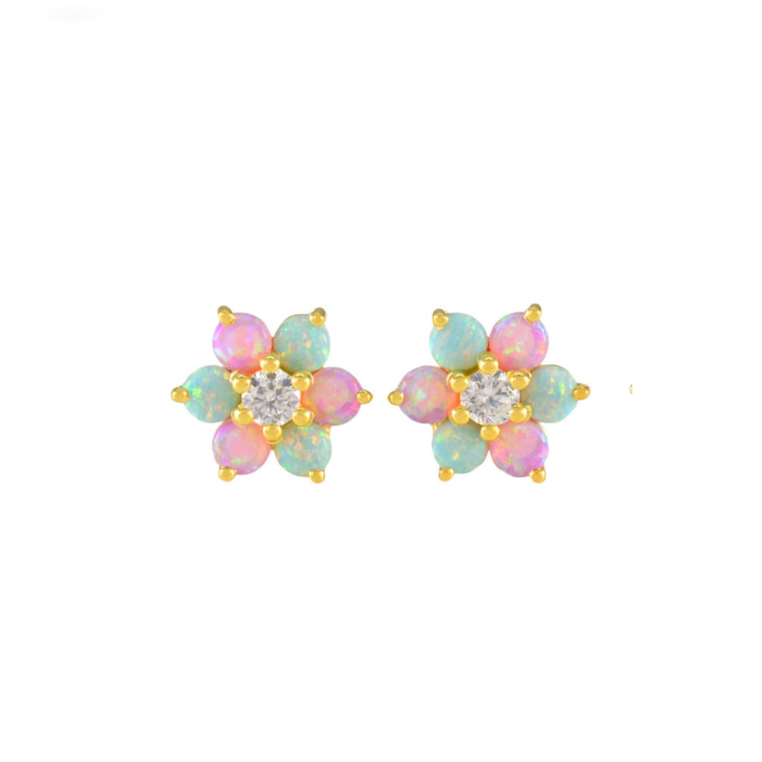 Opal Fleur Studs