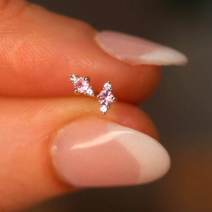 Rosé Cluster Studs