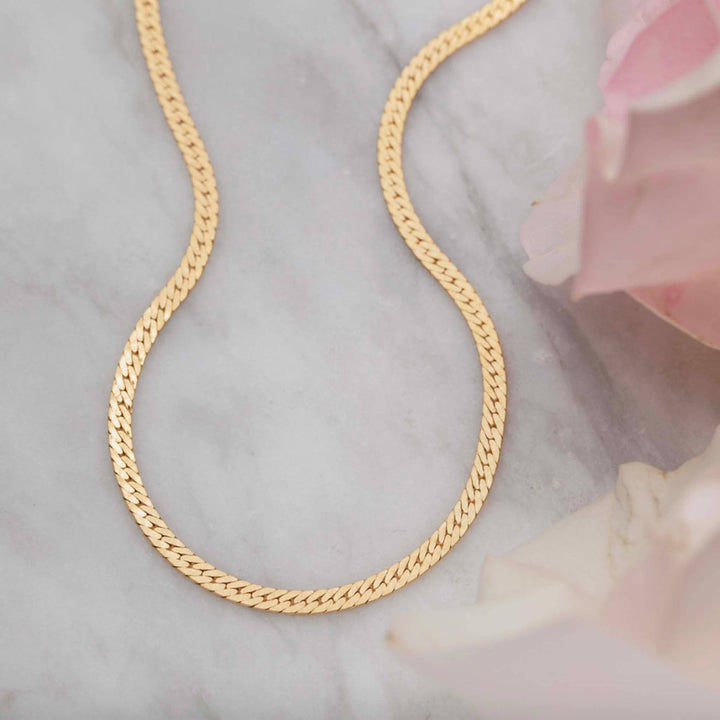 Herringbone Necklace - Snake Chain