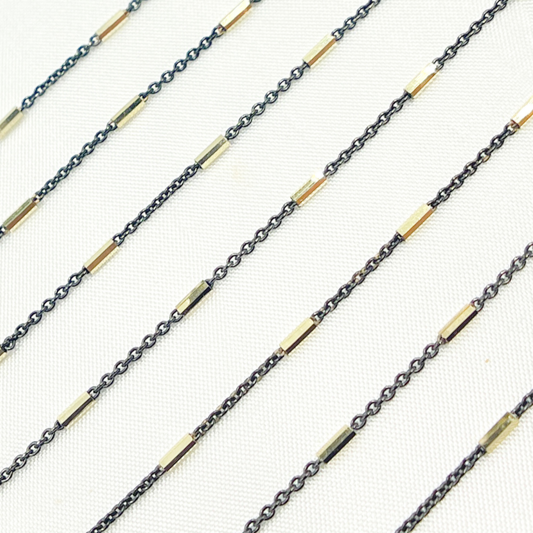 Eclipse Anklet - Modern Gold & Sterling Silver - The Contrast Chain