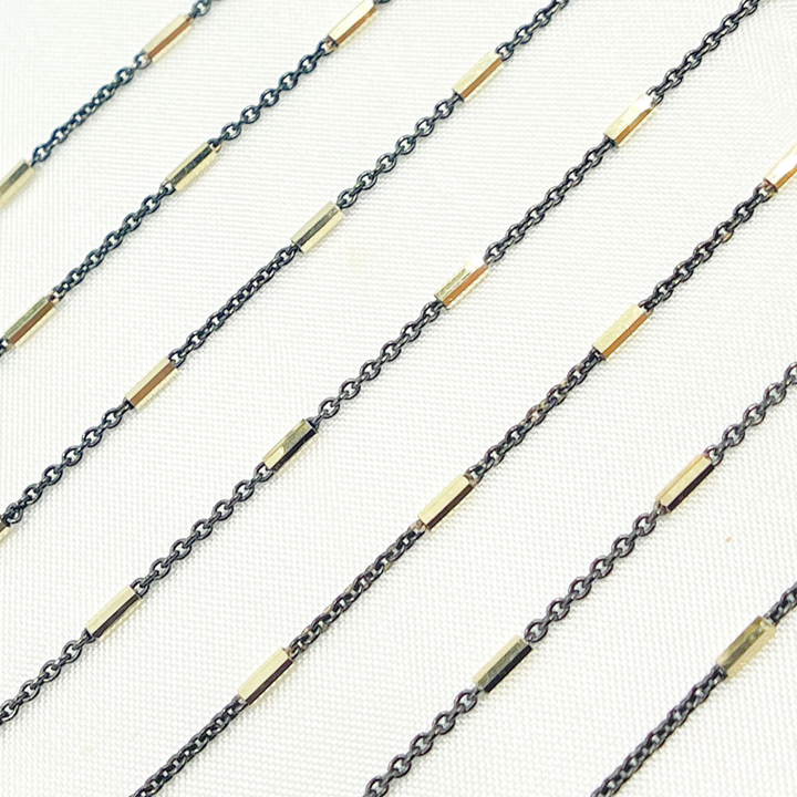 Eclipse Anklet - Modern Gold & Sterling Silver - The Contrast Chain