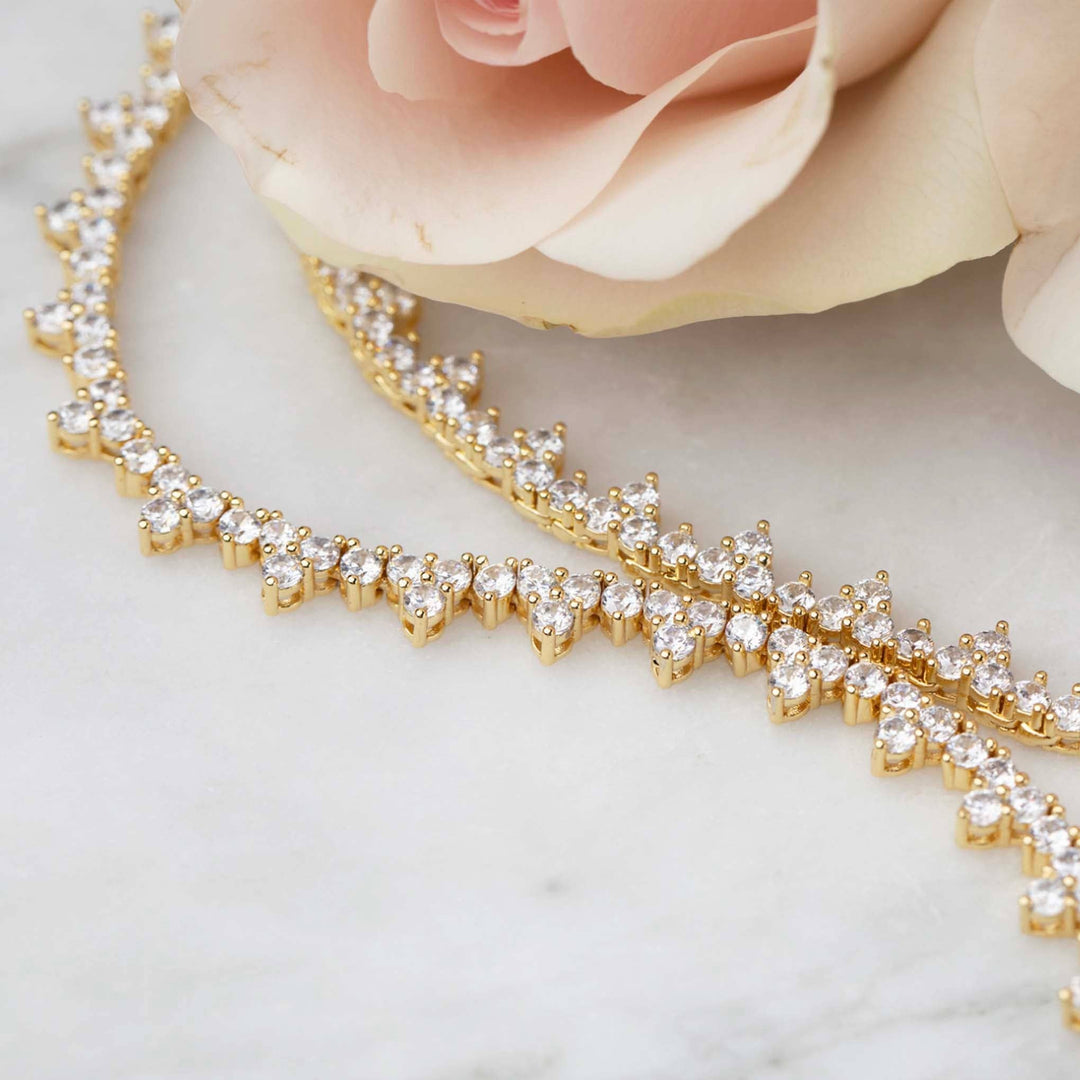 Golden Bond 18k Tennis Necklace
