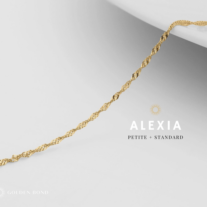 Alexia Anklet - Modern Gold - Twister Chain