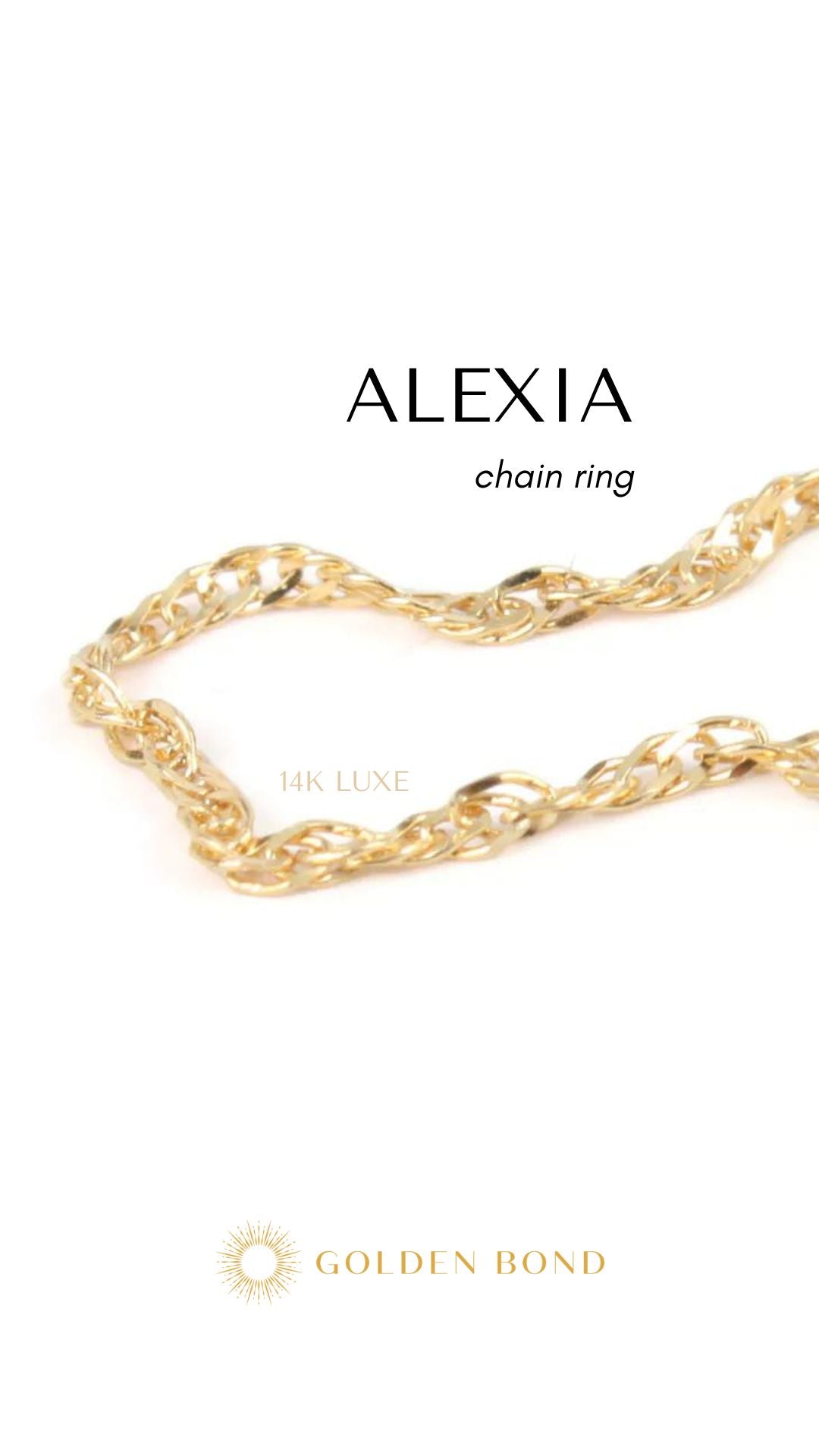 Alexia Anklet - Modern Gold - Twister Chain