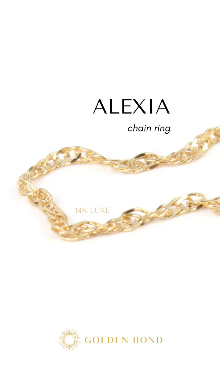 Alexia Anklet - Modern Gold - Twister Chain