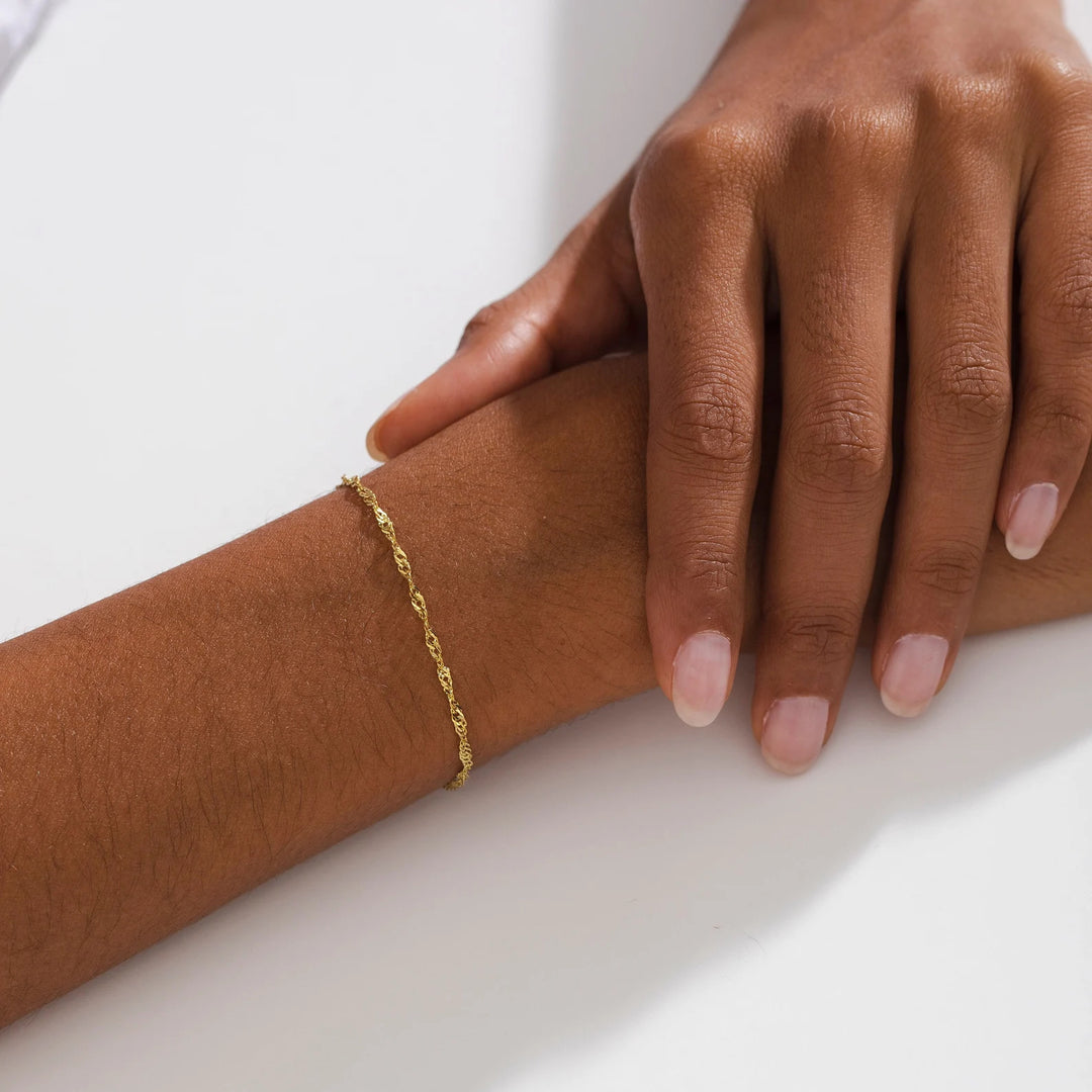 Alexia Anklet - Modern Gold - Twister Chain