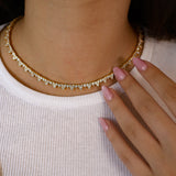18k Gold Vermeil Tennis Necklace