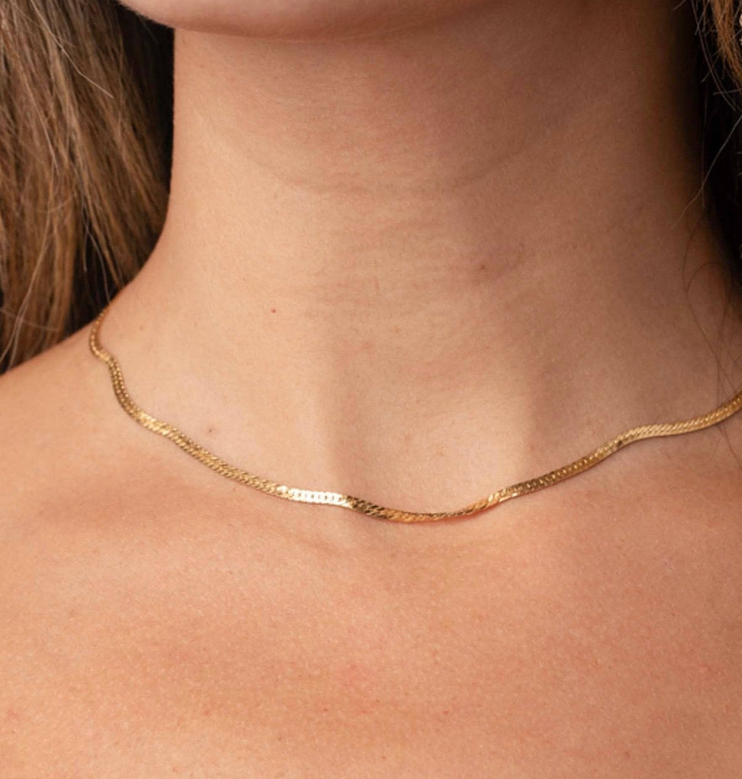 Herringbone Necklace - Snake Chain