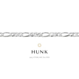 HUNK_FIGARO Silver Permanent Unisex Chain
