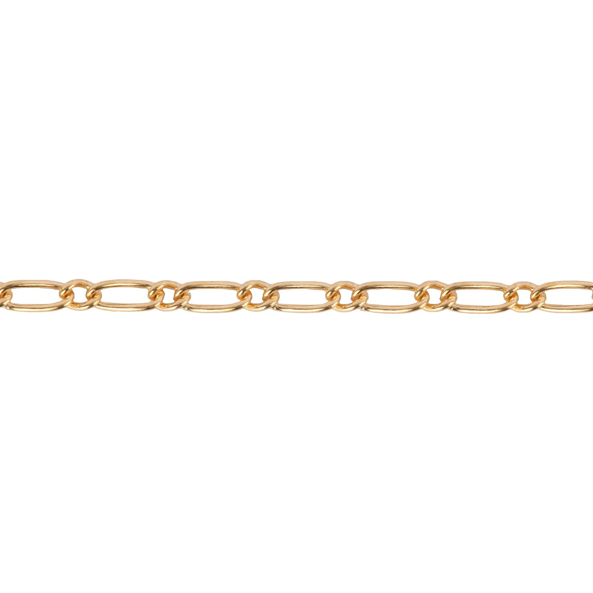 1:1 Figaro Chain, Gold Filled