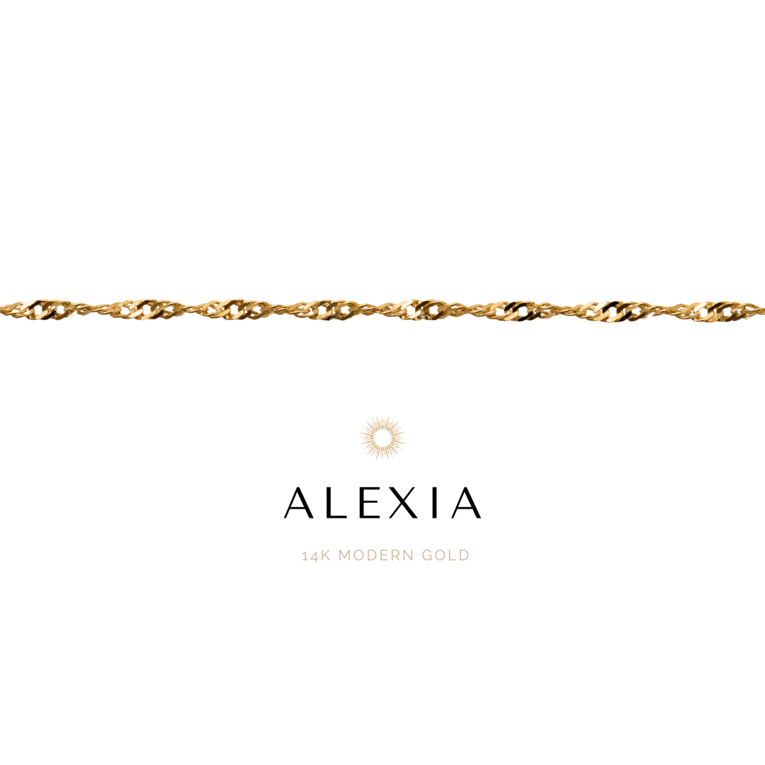 Alexia Anklet - Modern Gold - Twister Chain