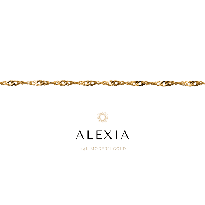 Alexia Anklet - Modern Gold - Twister Chain