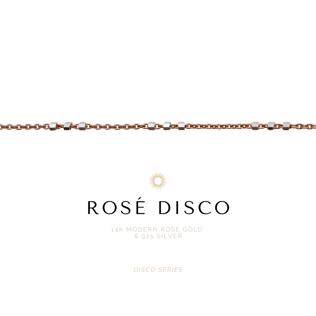 Gold Waist Chain | 14K Rosé Disco Chain with Sterling Accents