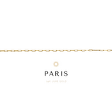 Paris Anklet - 14k Solid Gold