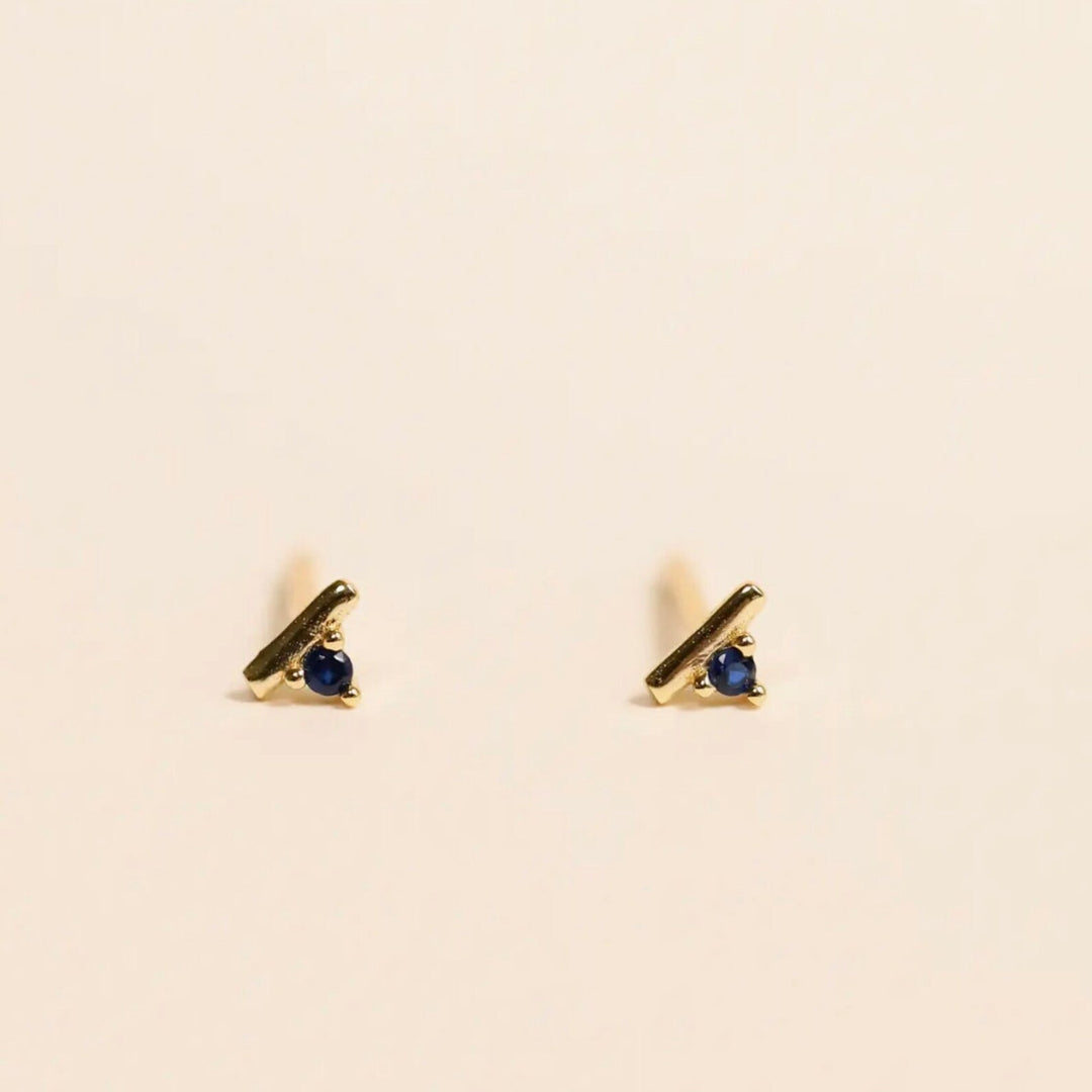Triangle Sapphire Stud