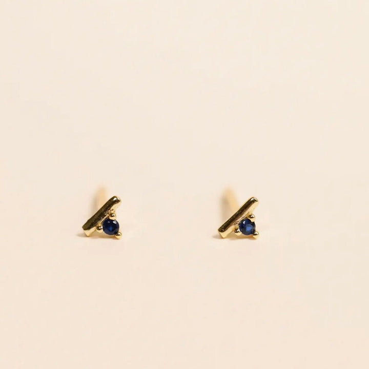 Triangle Sapphire Stud
