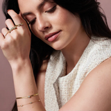 Cash Statement Bracelet | 14K Solid Gold Birthstone