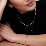 Cash Statement Bracelet | 14K Solid Gold Birthstone