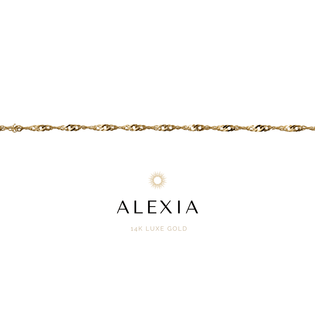 Alexia Anklet - Modern Gold - Twister Chain