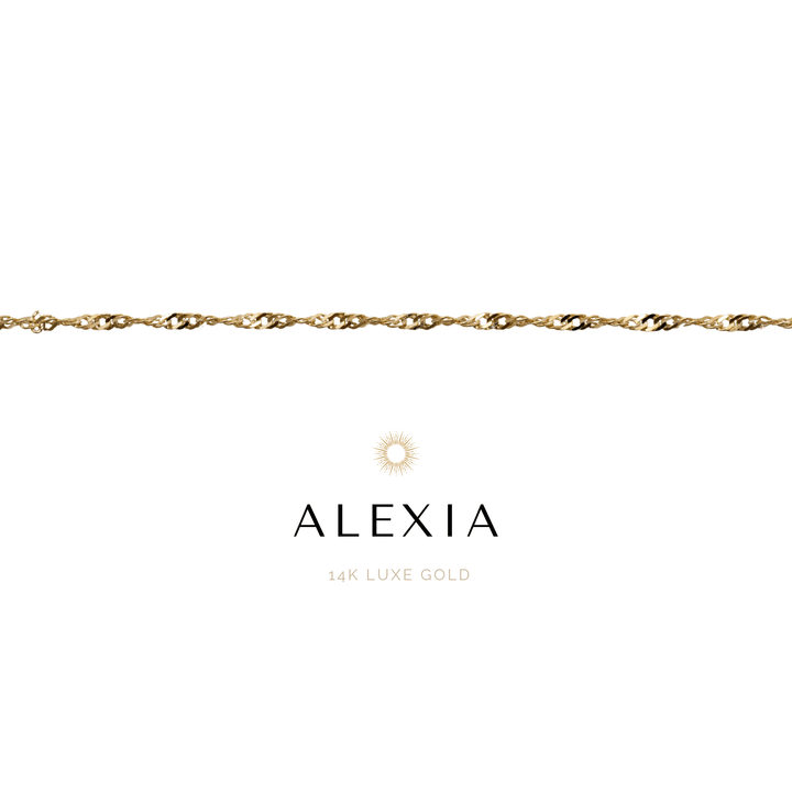 Alexia Anklet - Modern Gold - Twister Chain
