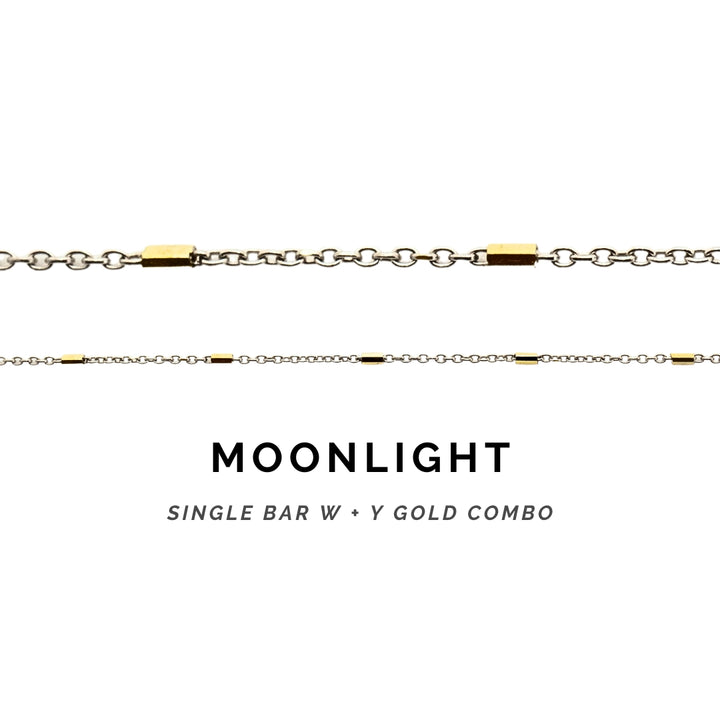Moonlight Bracelet - 14k Two Tone Solid Gold