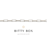 Bitty Box Bracelet - 925 Sterling Silver