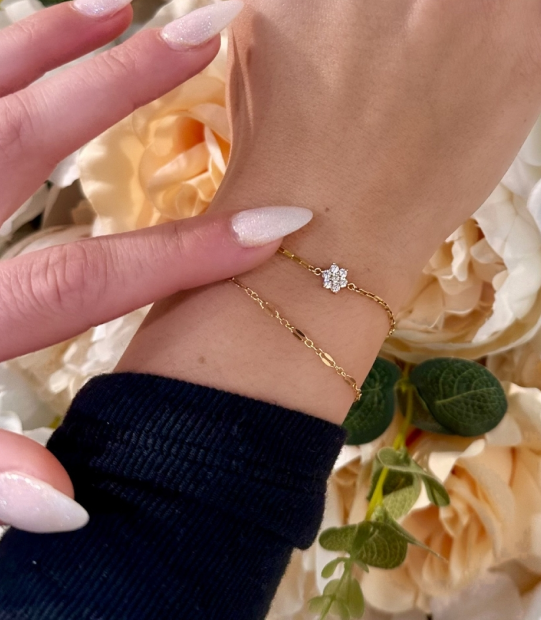 Flower CZ Charm | Permanent Jewelry