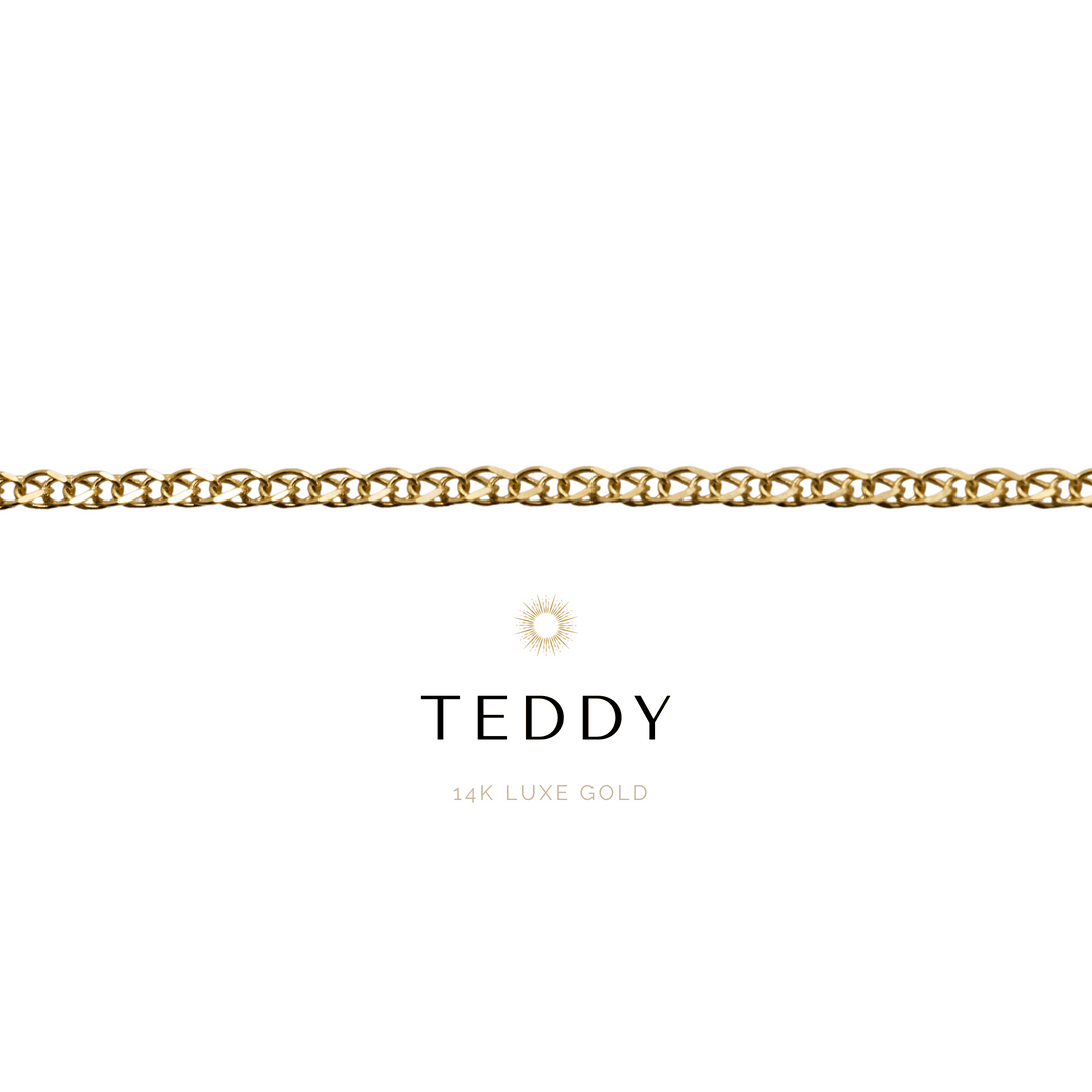 Teddy Anklet -  14k Solid Gold Luxe - The Forever Chain